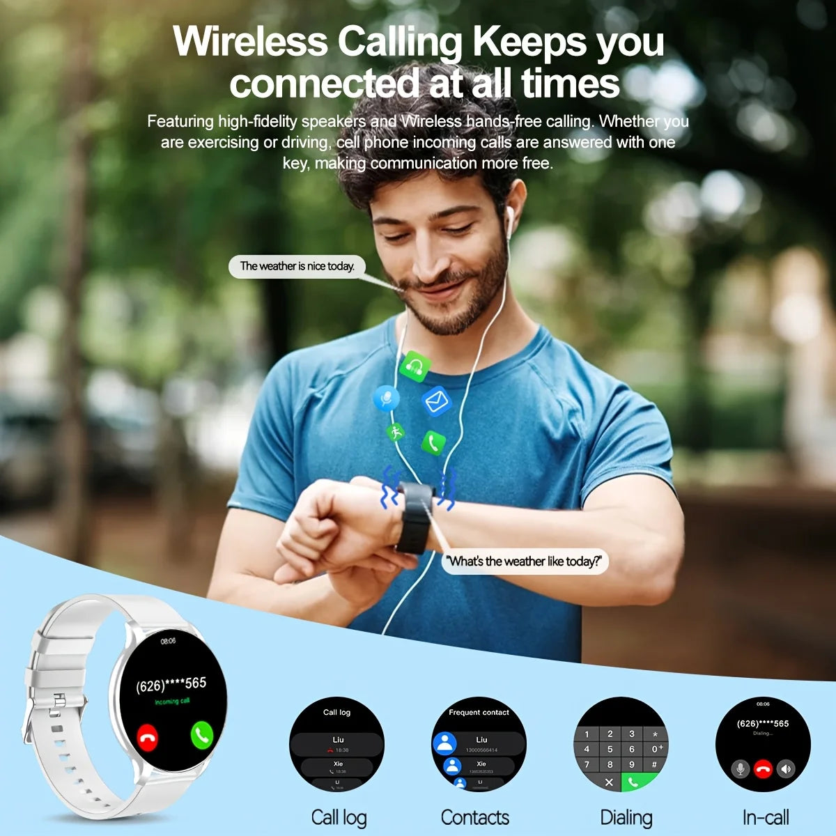 Outdoor Sports Smartwatch Bluetooth Calling Music Playback Fitness Tracking Men and Women 2025 New Smart Watch