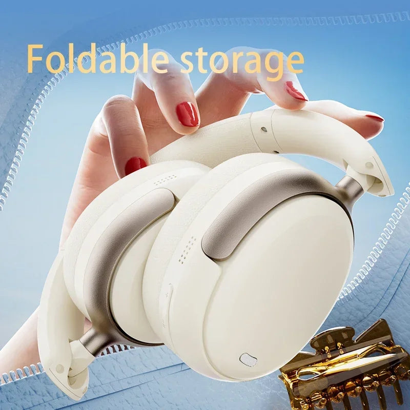 ANC HIFI Headphone Bluetooth 5.4 48Db Noise Canceling Hi-Res Spatial Audio Earphone with LDAC over Ear Headset Wireless