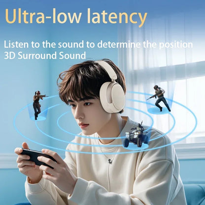ANC HIFI Headphone Bluetooth 5.4 48Db Noise Canceling Hi-Res Spatial Audio Earphone with LDAC over Ear Headset Wireless