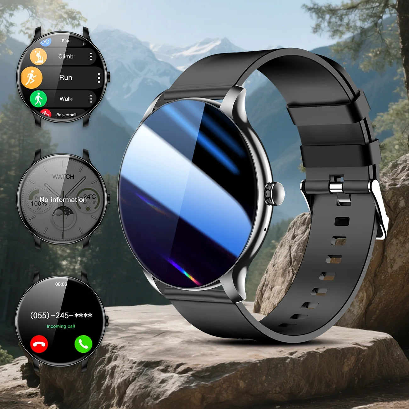 Outdoor Sports Smartwatch Bluetooth Calling Music Playback Fitness Tracking Men and Women 2025 New Smart Watch