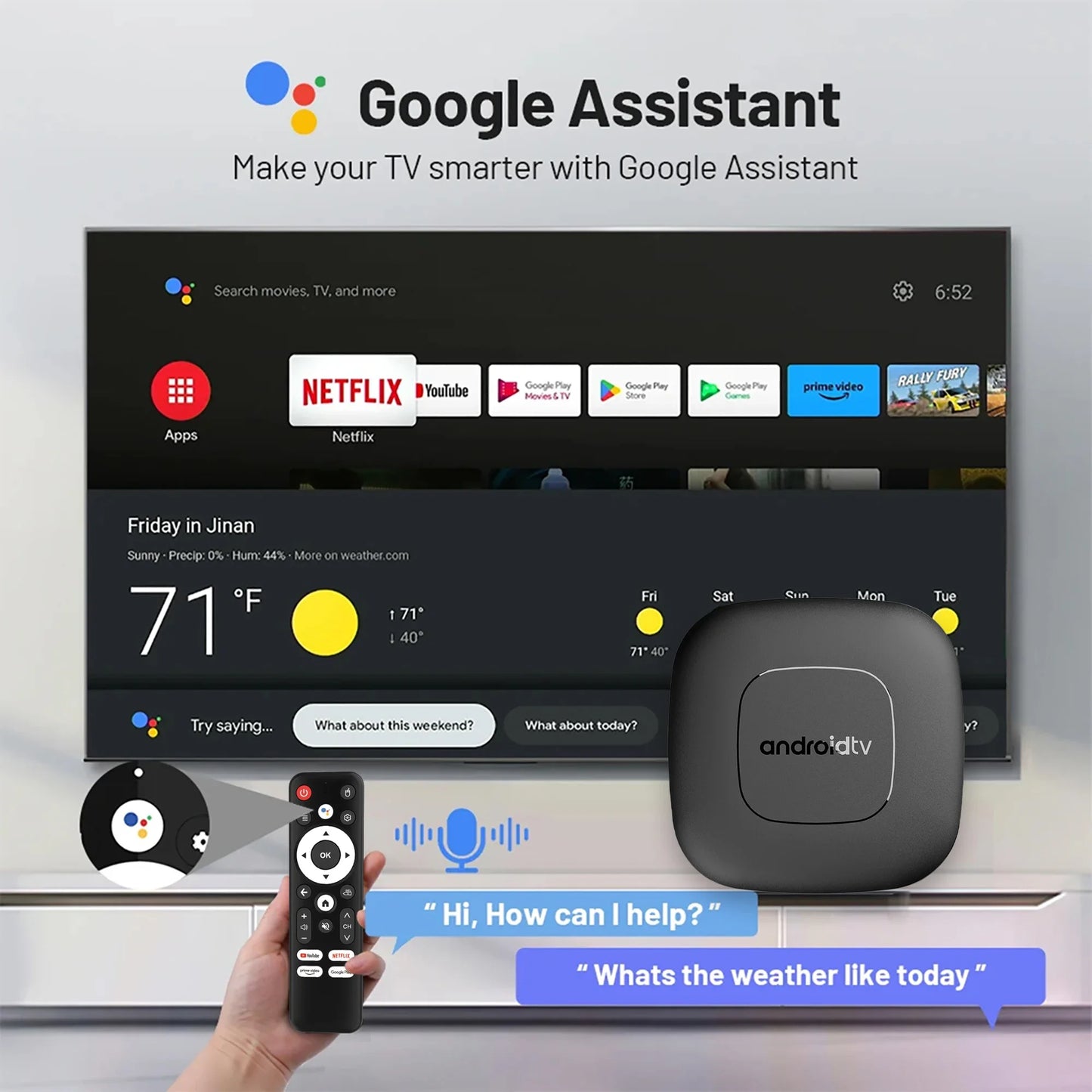 2025  T1 Android16 Smart Home Theater TV Box Rockchip RK3518 Support Bluetooth5.4 Google Assistant Streaming Player Wifi 6