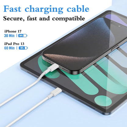Long Phone Charger Cord USB C to USB C Cable 10 Ft Fast Charging Phone Cord 10 Foot Compatible New Iphone 17 Pro/17 Promax/17 Air/17E/16 Pro Max/16Pro/16 Plus/16E/16/15Pro Max/15 Pro/15 Plus/15
