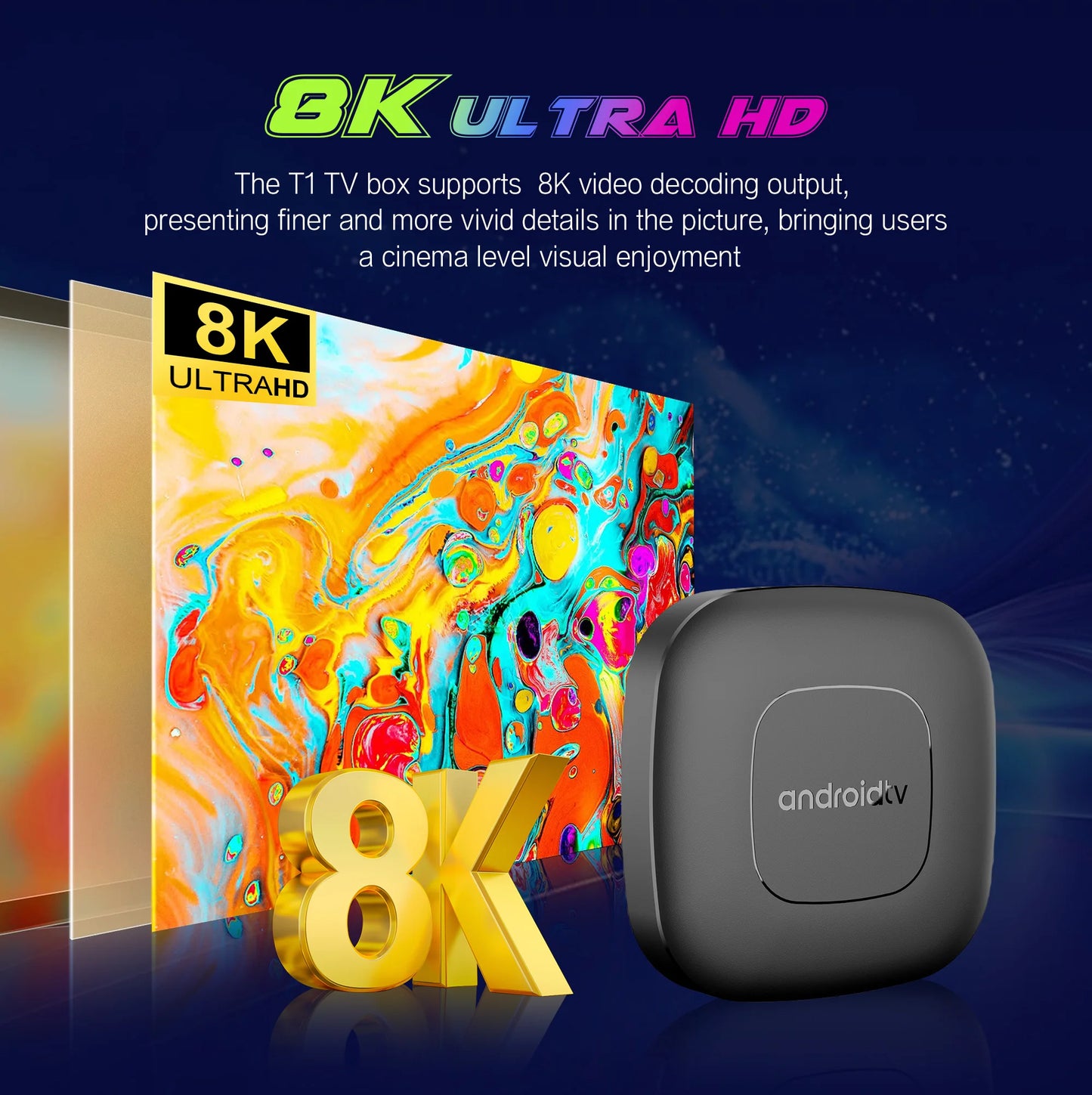 2025  T1 Android16 Smart Home Theater TV Box Rockchip RK3518 Support Bluetooth5.4 Google Assistant Streaming Player Wifi 6