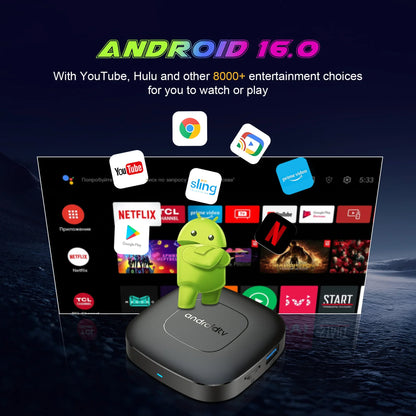 2025  T1 Android16 Smart Home Theater TV Box Rockchip RK3518 Support Bluetooth5.4 Google Assistant Streaming Player Wifi 6