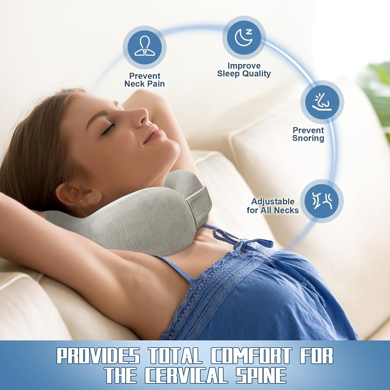 Travel Pillows for Airplanes,Portable Raised Back Support Design Neck Pillow with 360° Support,100% Pure Memory Foam Airplane Pillow with Storage Bag,For Offices,Travelling,Sleeping,Car,Airplane
