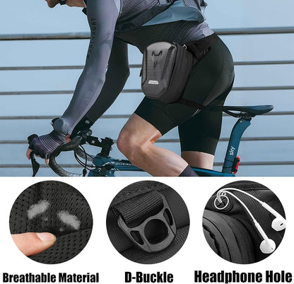 Motorcycle Leg Bag, Thigh Bag for Riding, Drop Leg Pouch for Men & Women–With Removable Straps, Waterproof Fanny Pack, Phone Purse–Travel Hiking Cycling Outdoor,Black